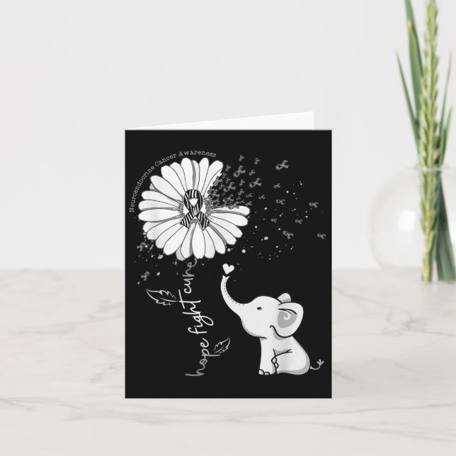 Carte Hope Fight Cure Elephant Neuroendocrine Cancer Zeb (Devant)