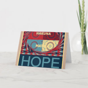 Carte Hope Hakunamatata Lovely Inspirational Edgy vecteu