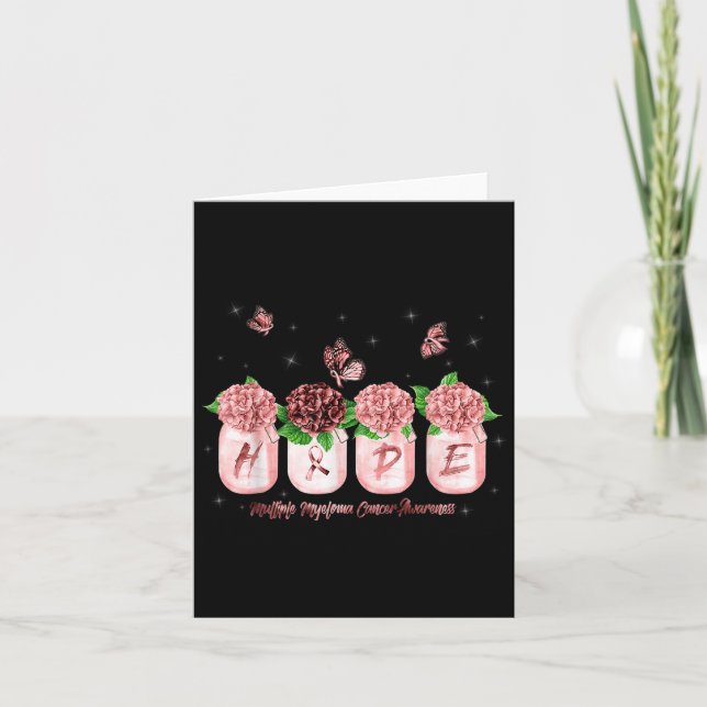 Carte Hope Hydrangea Flower Butterfly Multiple Myeloma C (Devant)