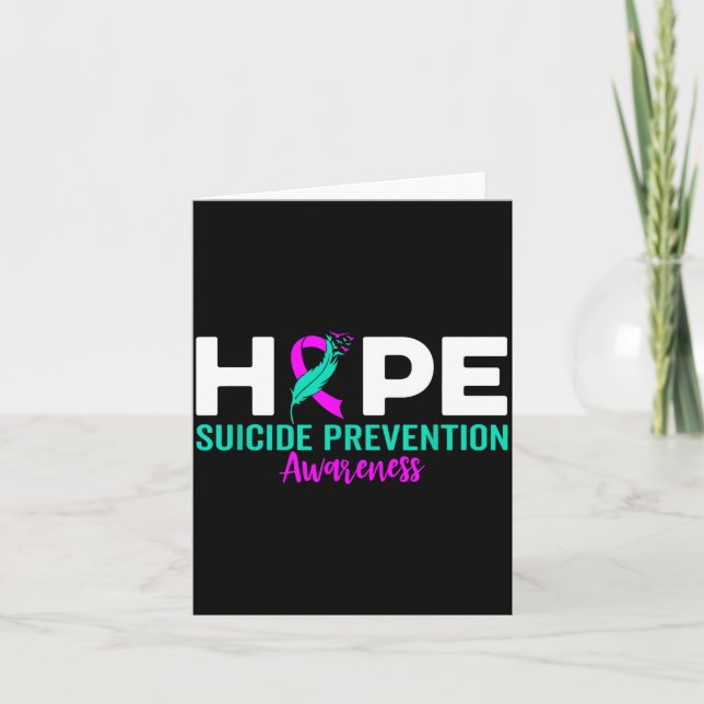 Carte Hope Suicide Prevention Ribbon Depression Suicide  (Devant)