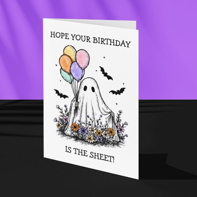 Carte Hope Your Birthday is the Sheet Halloween fantôme (Créateur téléchargé)