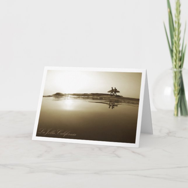 Carte Hôpitaux La Jolla Réflexion des surfeurs de plage (Devant)