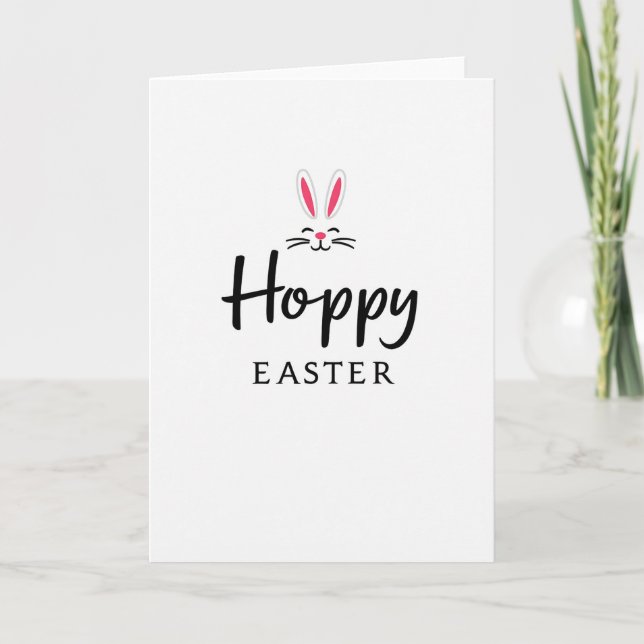 Carte Hoppy Animal Easter Card (Devant)