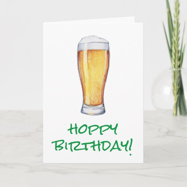 Carte Hoppy Birthday Beer (Devant)