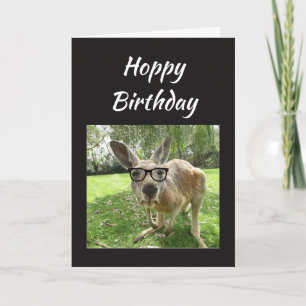 Carte Hoppy Birthday Fun Kangaroo Australia Animal art