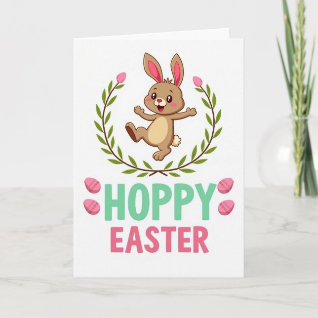 Carte Hoppy Easter Animal Friend Card (Devant)