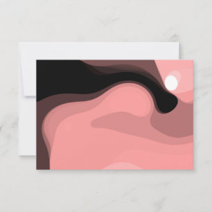 Carte Horizon coucher de soleil : rose, noir et blanc Ab