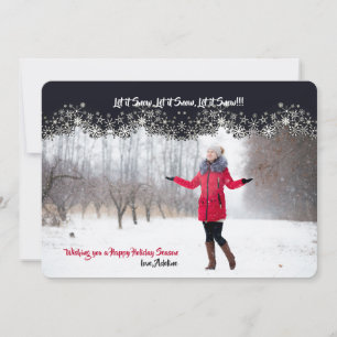 Carte Horizontale de Photo Rideau de Neige