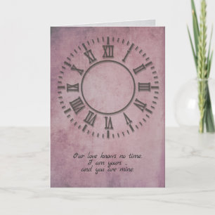 Carte horloge anniversaire sans mains