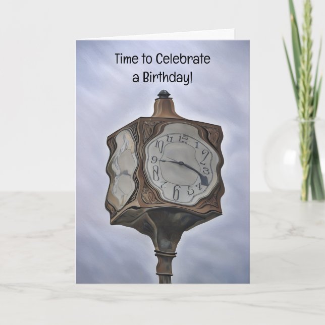 Carte Horloge d'avertissement amusant Anniversaire Wiggl (Devant)