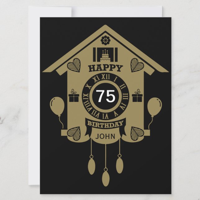 Carte Horloge de la Coucou 75e anniversaire (Devant)