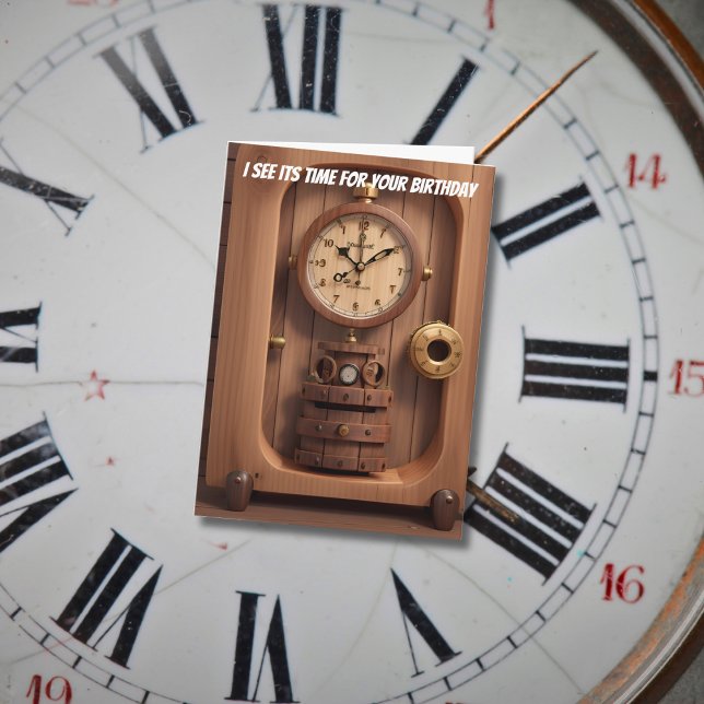 Carte Horloge Je vois son heure pour ton anniversaire (Créateur téléchargé)