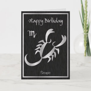 Carte Horoscope de Scorpion de joyeux anniversaire