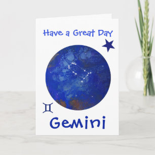 Carte Horoscope Gemini, Carte Anniversaire