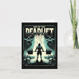 Carte Horreur Deadlift entraînement Bodybuilder