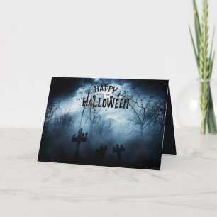 Carte Horreur noire Halloween Salutation