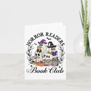 Carte Horror Readers Book Club Funny Ghost Halloween Boo