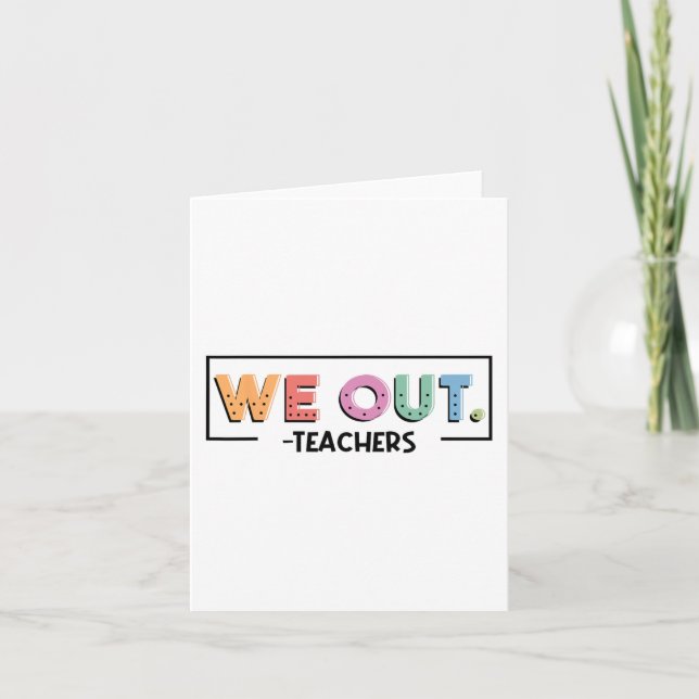 Carte Hors Enseignants Fin De L'Année Scolaire Joyeux Jo (Devant)