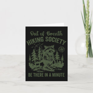 Carte Hors Respiration Randonnée Société Raccoon Retro R