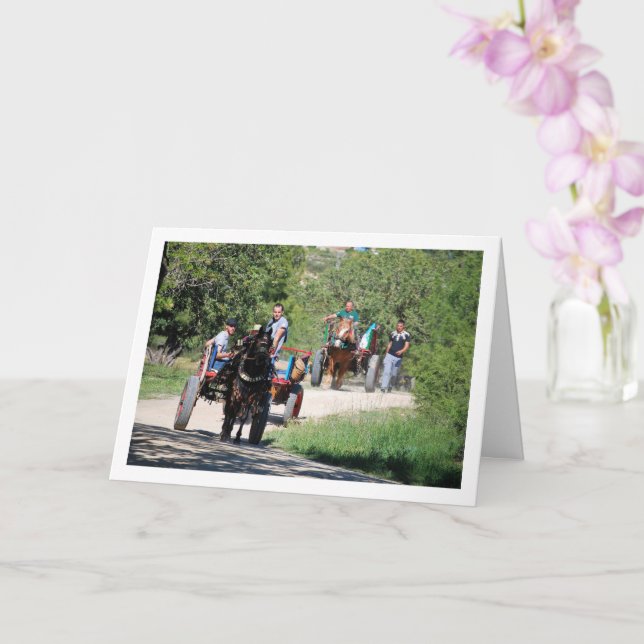 Carte Horse Carts in Park (Orchidée)