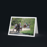 Carte Horse Carts in Park<br><div class="desc">Horse Carts in Park Greeting Card. You can easily customize this product for free if you would like to add wording or change the color of the background.</div>