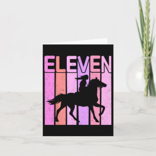 Carte Horse Girl 11e Anniversaire Équitation 11 Année