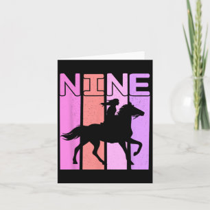 Carte Horse Girl 9e Anniversaire Équitation 9 Année Ol