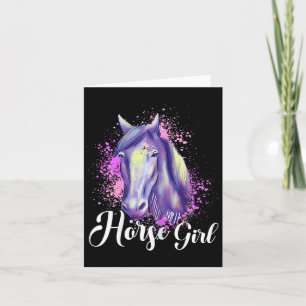 Carte Horse Girl Horseback équitation Pony Horsescute Ss