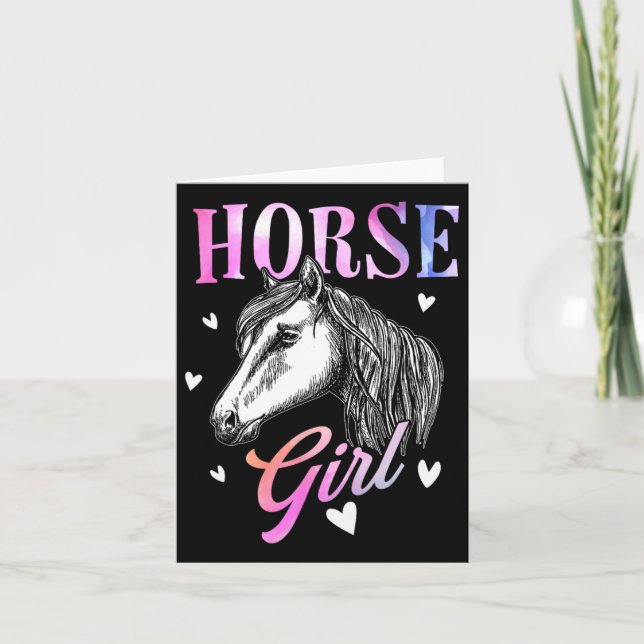 Carte Horse Graphique Femmes Filles Cheval Équitation Ch (Devant)