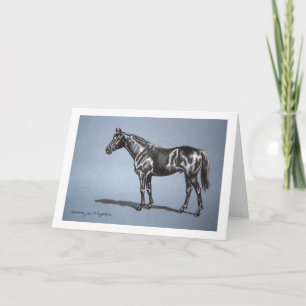 Carte Horse Original Art Blank Greeting Card