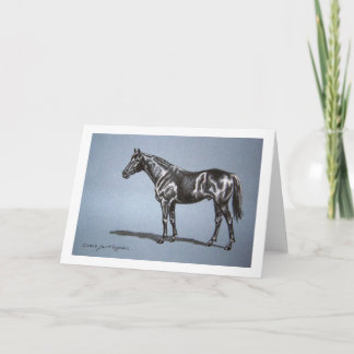 Carte Horse Original Art Blank Greeting Card