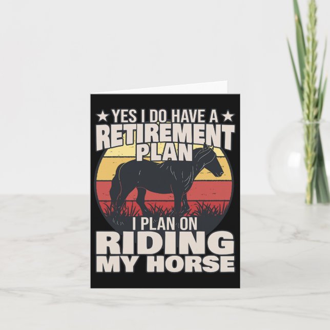 Carte Horse Rider - Plan de retraite - Équitation (Devant)