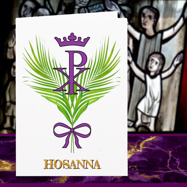 Carte HOSANNA Palm Sunday (Jean 12:12-15) (Créateur téléchargé)