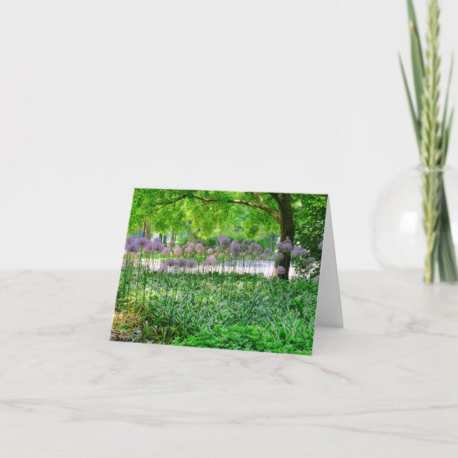 CARTE "HOSTAS ET ALLIUM DE VIOLET" (Devant)
