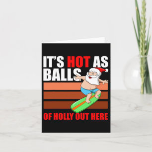Carte Hot As Surfer Père Noël Noël Fête Noël En Juillet