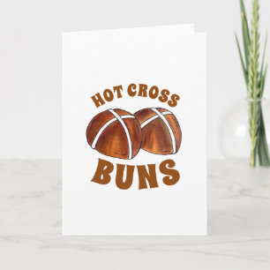 Carte Hot Cross Buns British Food Baking Pâques de Pâque