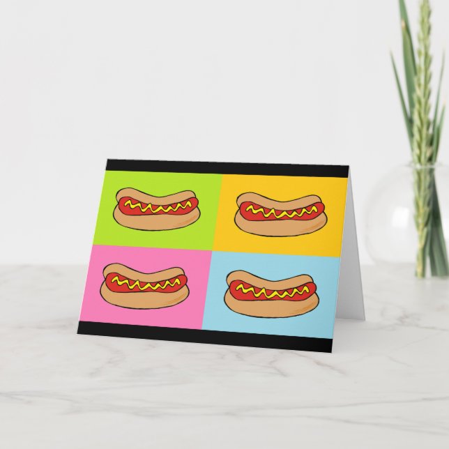 Carte hot-dog/carte d'anniversaire de wurst (Devant)