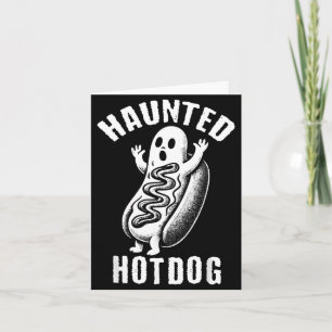 Carte Hot Dog Fantôme Hanté Drôle Foodie Halloween