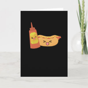 Carte Hot Dog Kawaii Restauration rapide