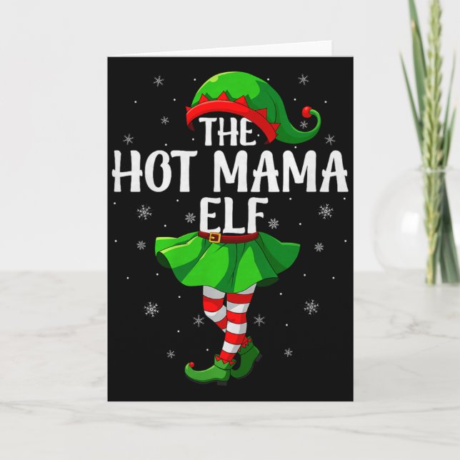 Carte Hot Mama Elf Christmas Girls Women Elf Squad Xmas  (Devant)