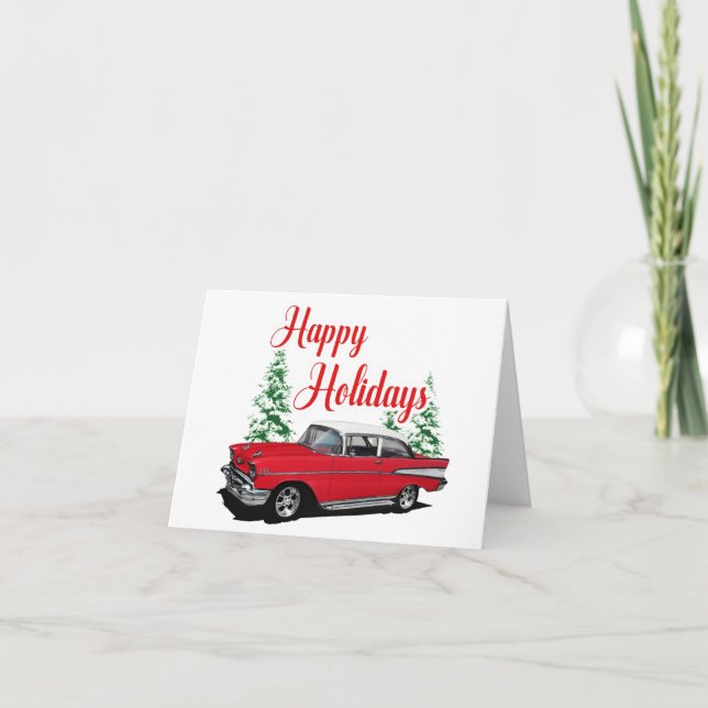 Carte Hot rod 1957 de vacances (Devant)