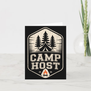 Carte Hôte de camp rétro grand-mère équipage personnel d