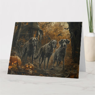 Carte Hound Afghan Halloween nuit chien délice