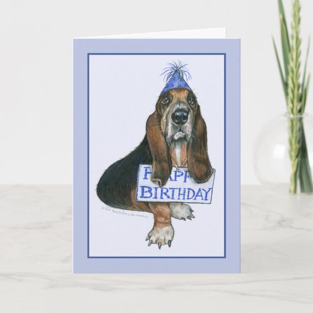 Carte Hound Dog Happy Birthday Card (Devant)