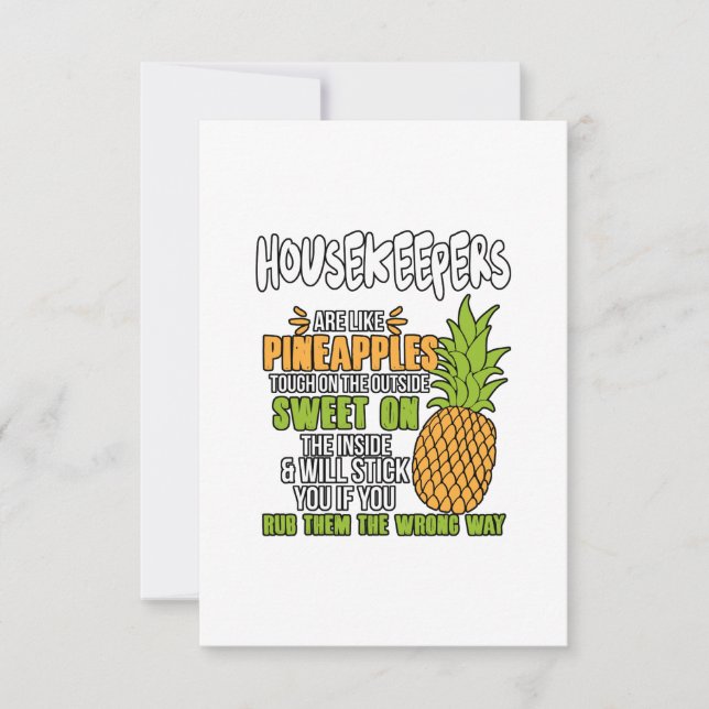 Carte Housekeepers Are Like Pineapples. (Devant)