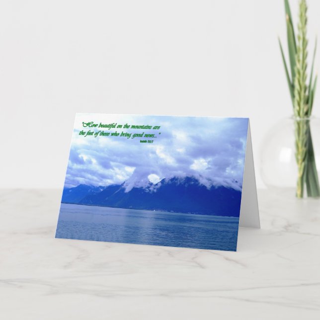 Carte How beautiful on the mountains are the feet of (Devant)