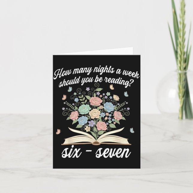 Carte How Many Night A Week Should You Be Reading 67 Mem (Devant)