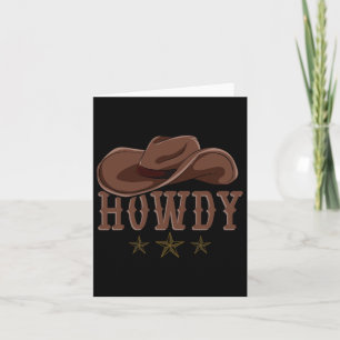 Carte Howdy Western Cowboy Casquette Country Cowboy