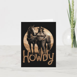 Carte Howley Western Black Cowgirl Africaine Américaine