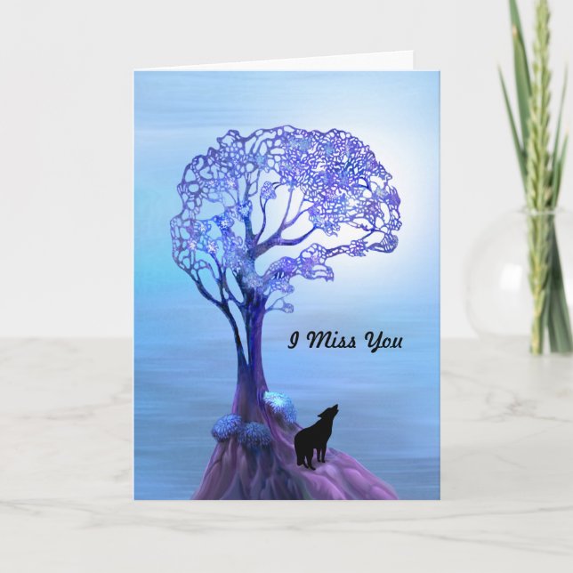 Carte Howling Wolf in Blue Card (Devant)
